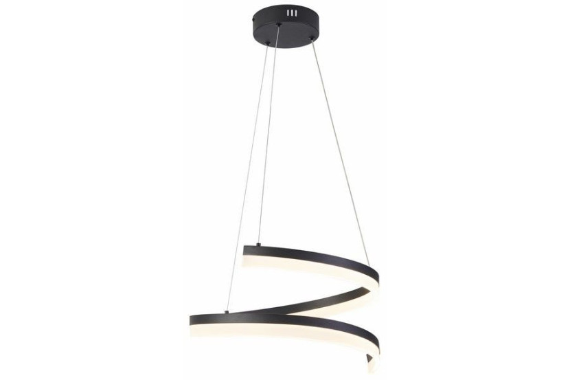 Lampa wisząca Monacor czarna LED 1x28W Odcienie bieli 2240lm Reality