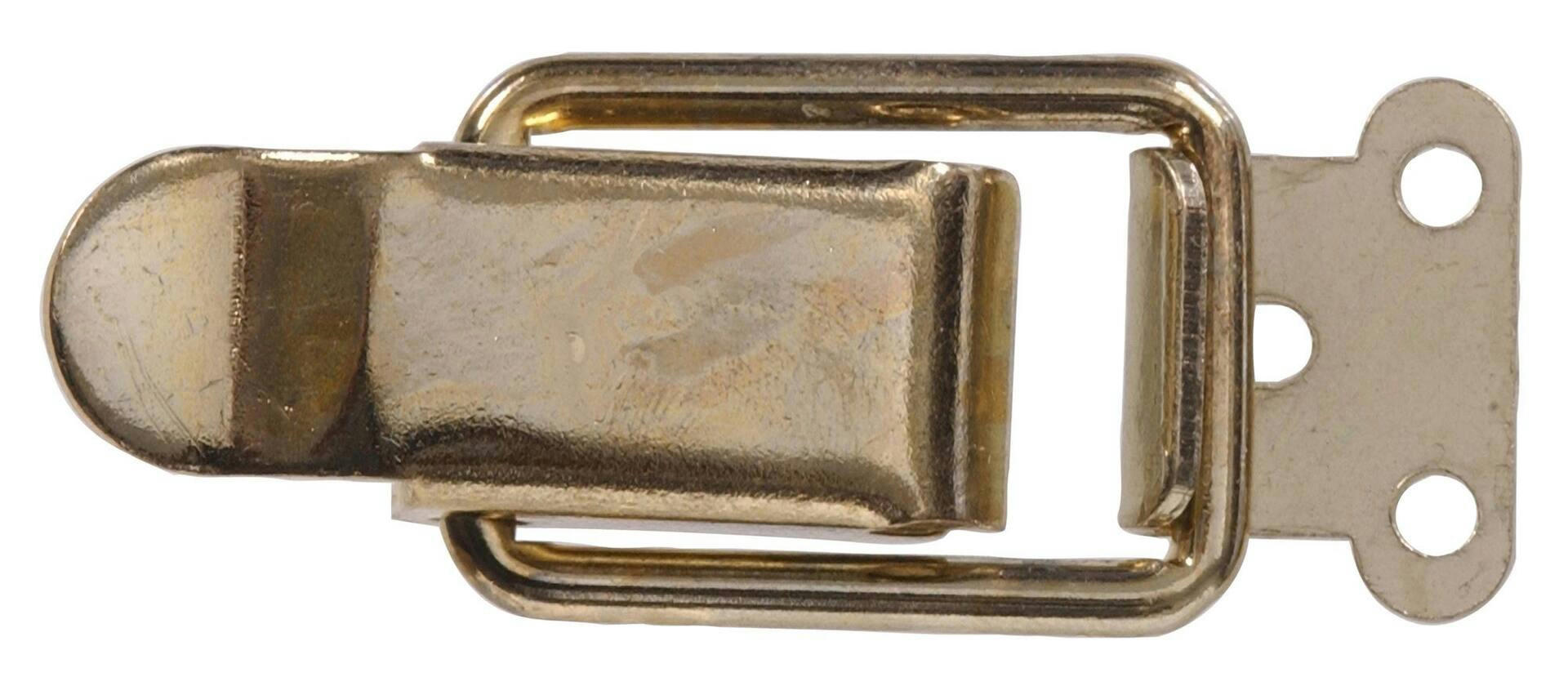 Hillman Drawer Catch For Trunks/Chests/Tool Boxes/Surface Mount, Brass Plated