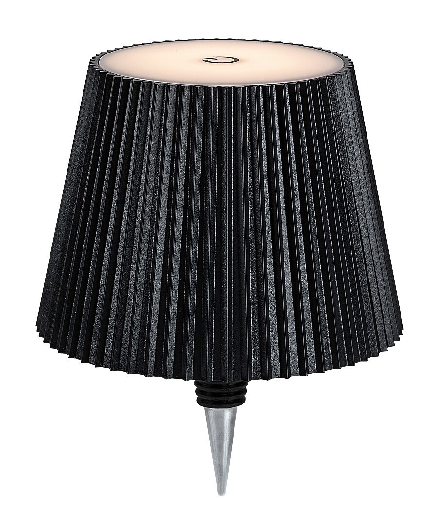 Lampa stołowa akumulatorowa BURDUR czarna LED 2W wys:15,5cm Rabalux