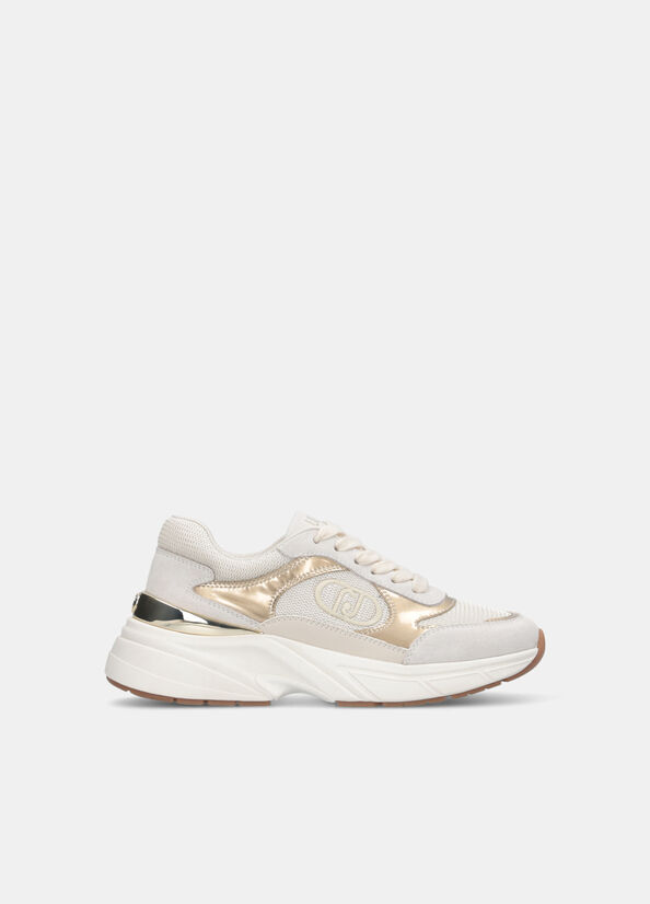 Sneakers in suede e mesh