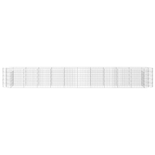 NNEVL Gabion Raised Bed Galvanised Iron 400x50x50 cm
