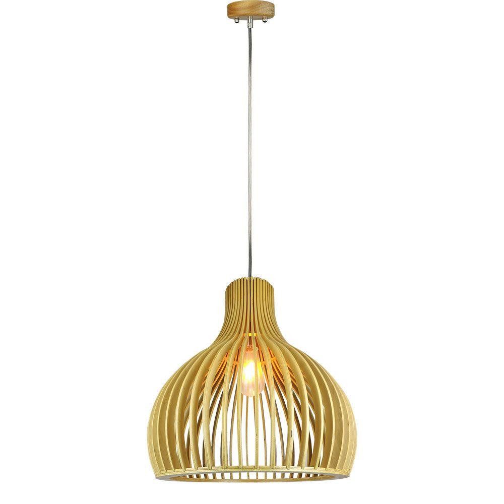 Lampa wisząca jasne drewno VT-3450 1xE27x60W wym: 145x35x35 cm V-TAC