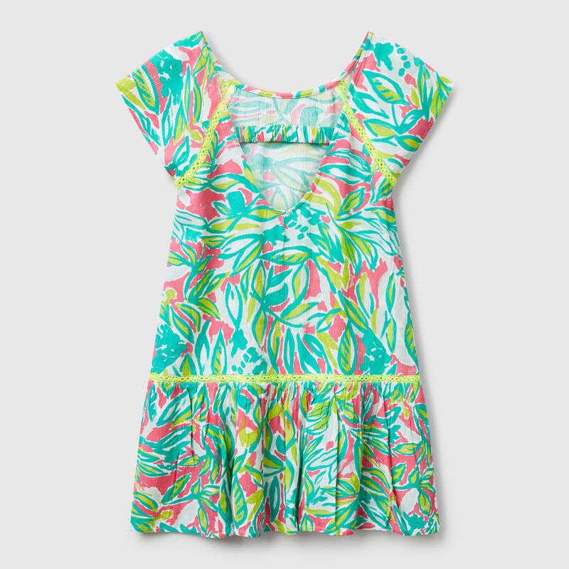 Dress with tropical print