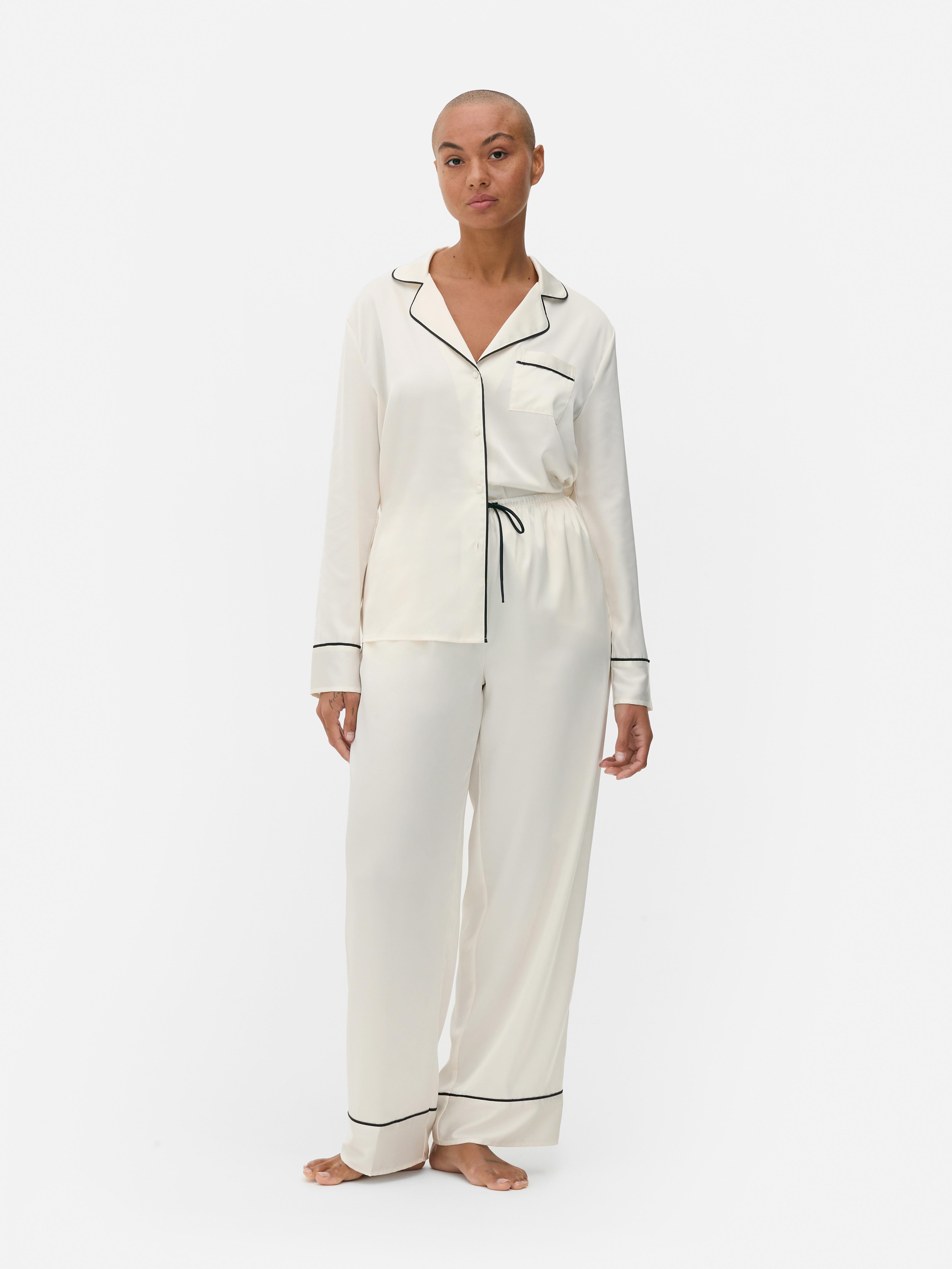 Satin Boyfriend Pajama Set