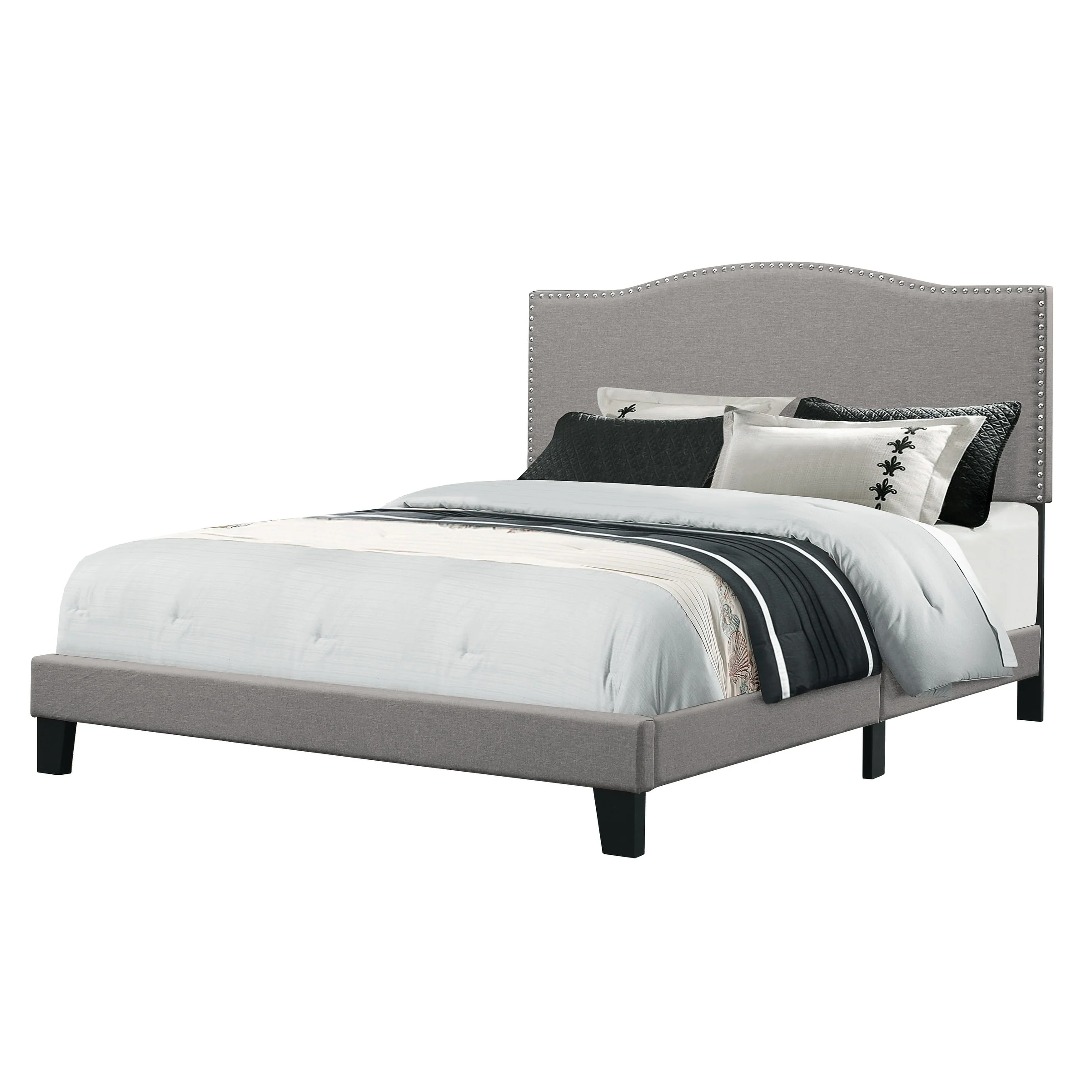 Hillsdale Furniture Kiley Upholstered Bed, Glacier Gray