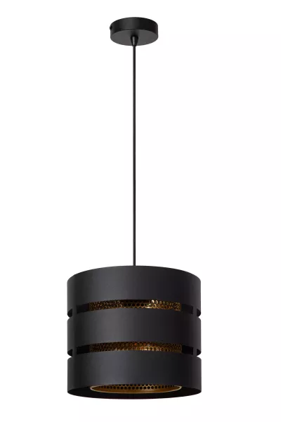Lampa wisząca czarna ROSAS 1xE27x40W wym: 152x26x26 cm Lucide