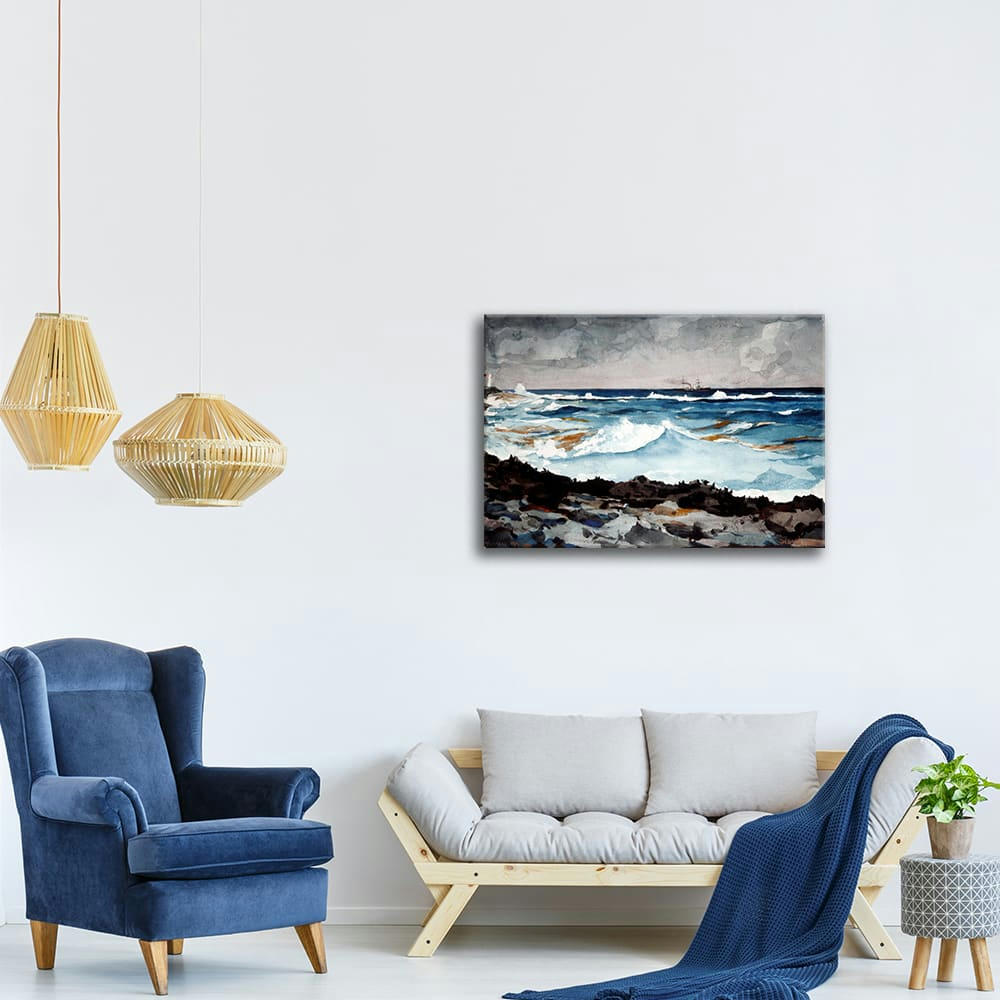 - Tableau Le Littoral et le Surf Winslow Homer 80x110cm