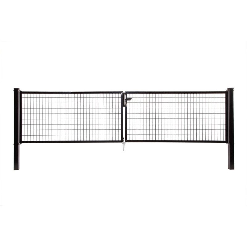 Portillon double Napoli noir 400 x 120 cm GIARDINO
