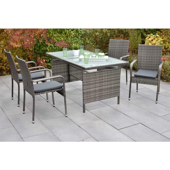 Gartenmöbel-Diningset »Barcelona«, 5 tlg., 4 Sitzplätze, Stahl