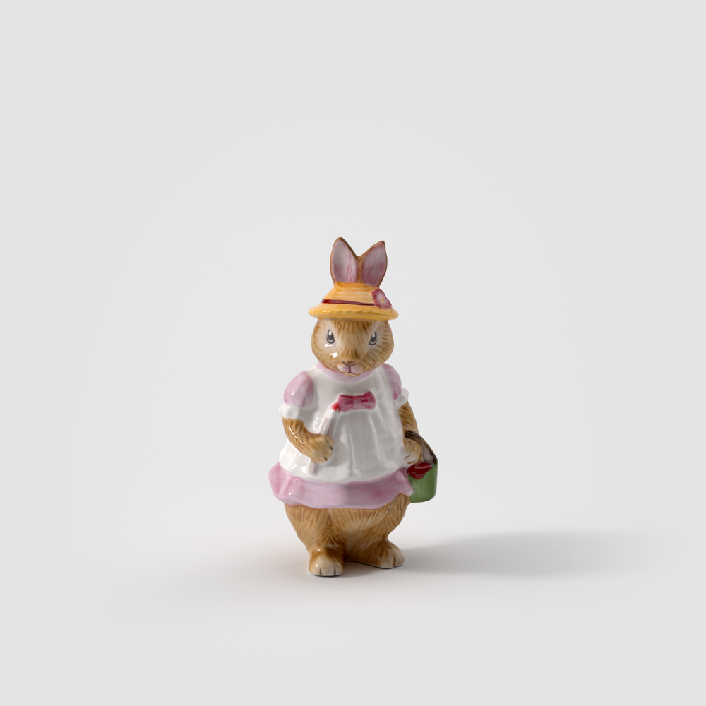 Bunny Tales Easter figurine - Multi-colored, 2'' x 2.4'' x 5'', porcelain
