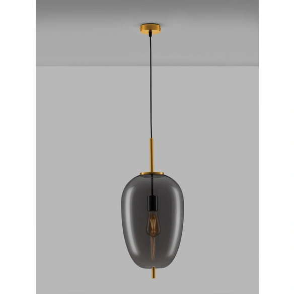 Pendelleuchte »Lato «, LED, 1-flammig, goldfarben/rauchgrau