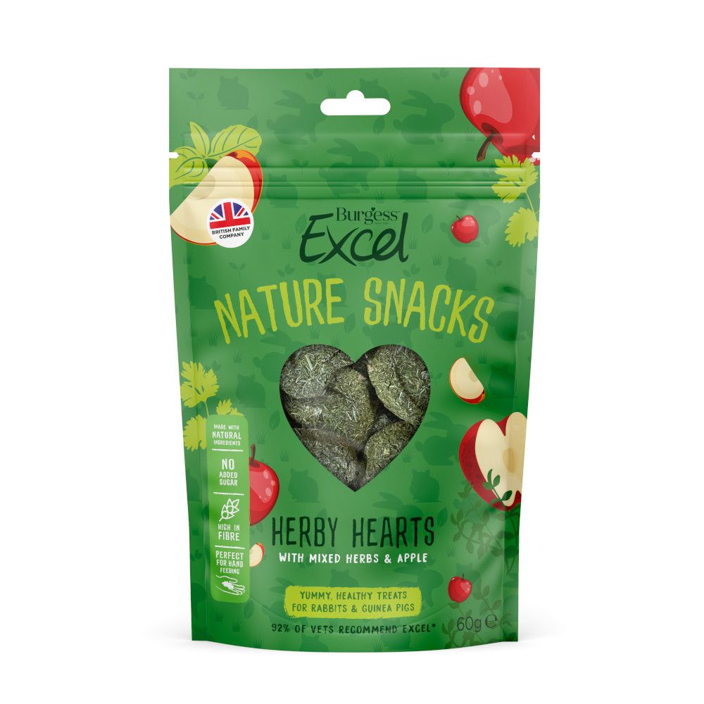 Burgess Excel Nature Snacks Herby Hearts