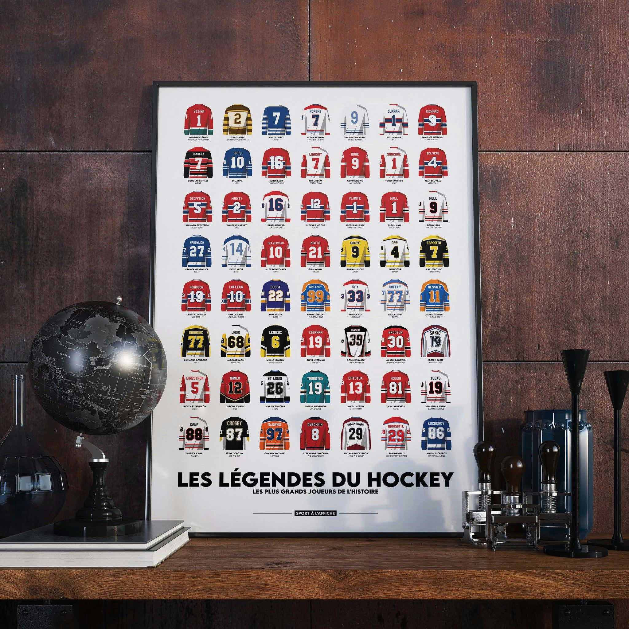 HOCKEY - Affiche Hockey - Les Légendes du Hockey 40 x 60 cm