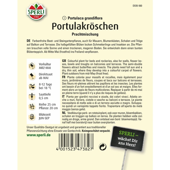 Portulakröschen »Prachtmischung«, einjährig, farbenfroher Blütenteppich, Höhe 10-15 cm