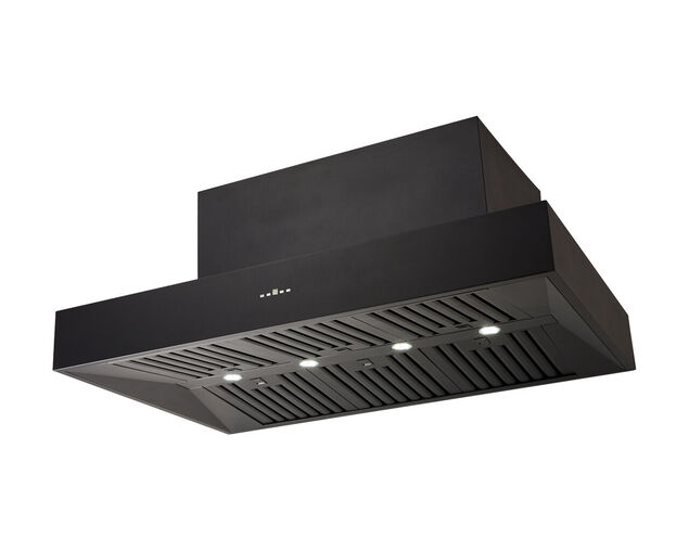 Schweigen Silent Black BBQ Alfresco Rangehood 1200mm 3000M&sup3;/hr Twin Motors