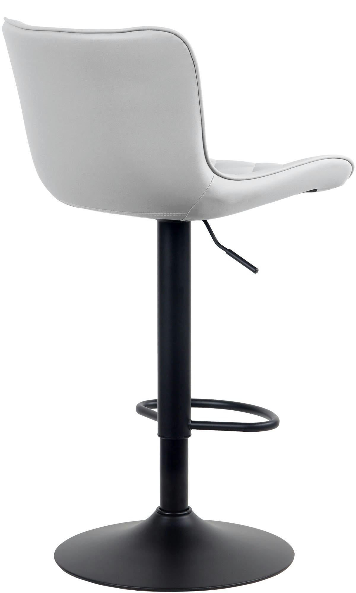 EMMA - Tabouret de bar ajustable pivotant similicuir Blanc