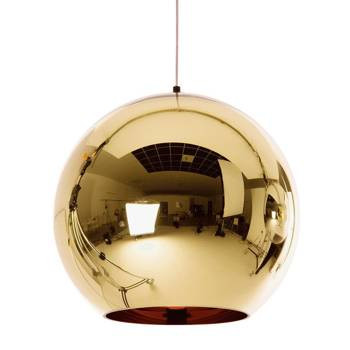 LAMPA WISZĄCA 30cm MIRROR GLOW - M złota szklana