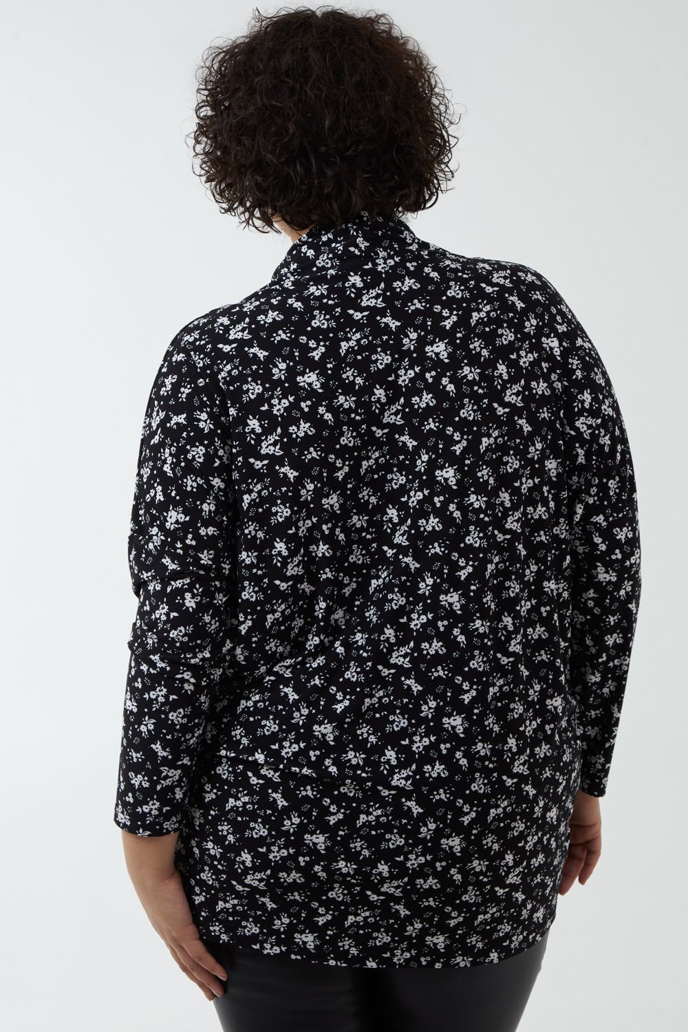 Blue Vanilla Curve Draped Dip Hem Top