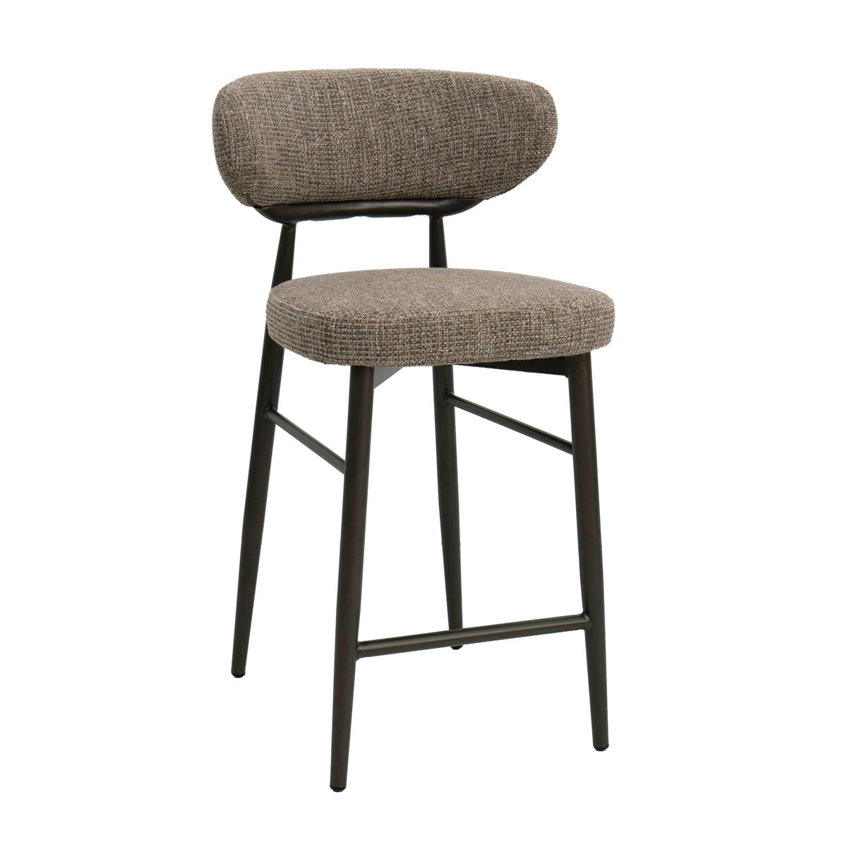DÉJA Living Barkruk Milan - Taupe/Brons - Zithoogte 75cm - Set van 2