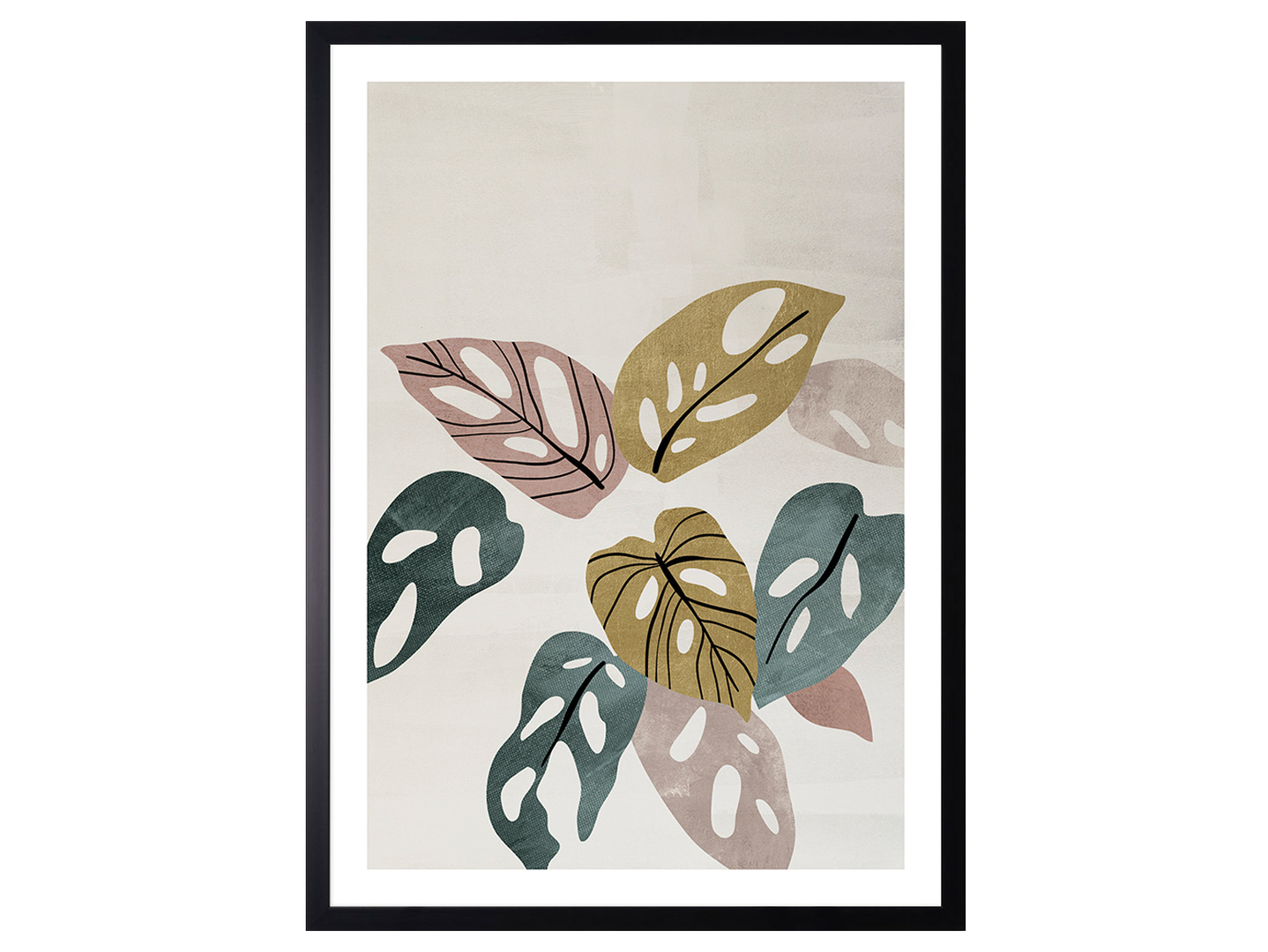Obraz w ramie Pastel Leaves Composition No.1 53x73 cm