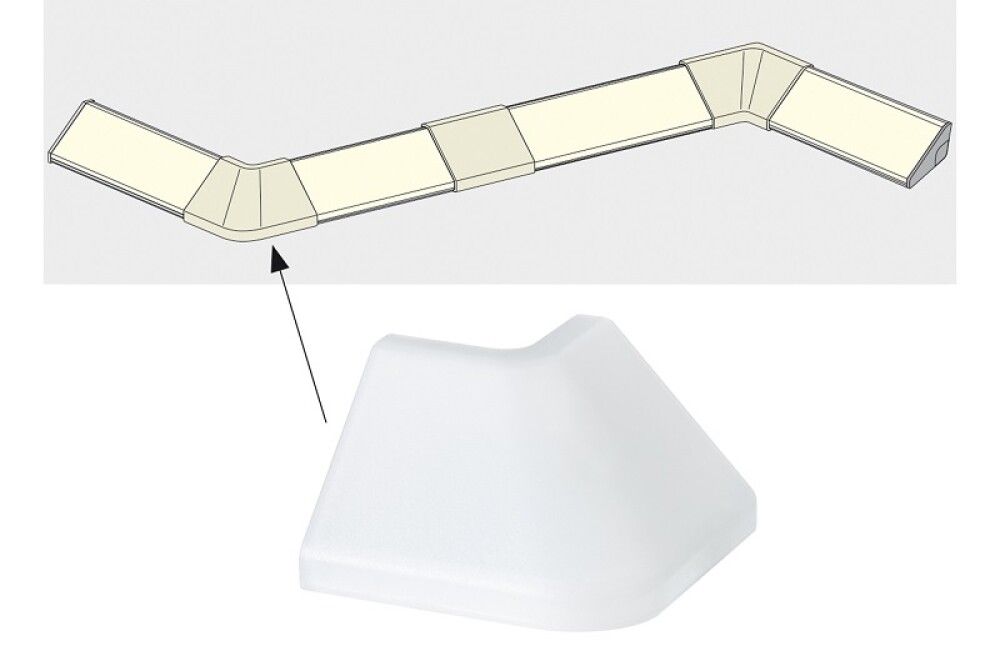 KLIPS PAULMANN DELTA TIL YTTERHJØRNE MATT ALUMINIUM 2STK/PK