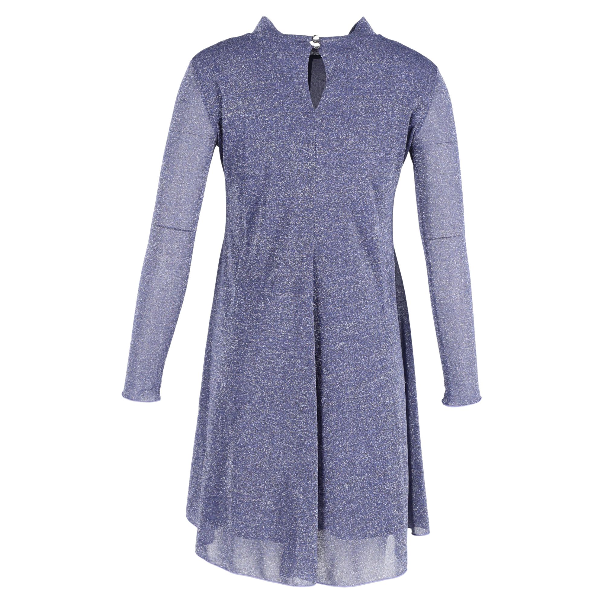Max Mara Preloved Long Sleeve Mini Dress in Purple Polyester