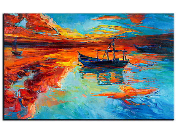 DECLINA, Tableau toile imprimée abstrait, Cadre décoratif toile abstraite Kuma, 120x80 cm