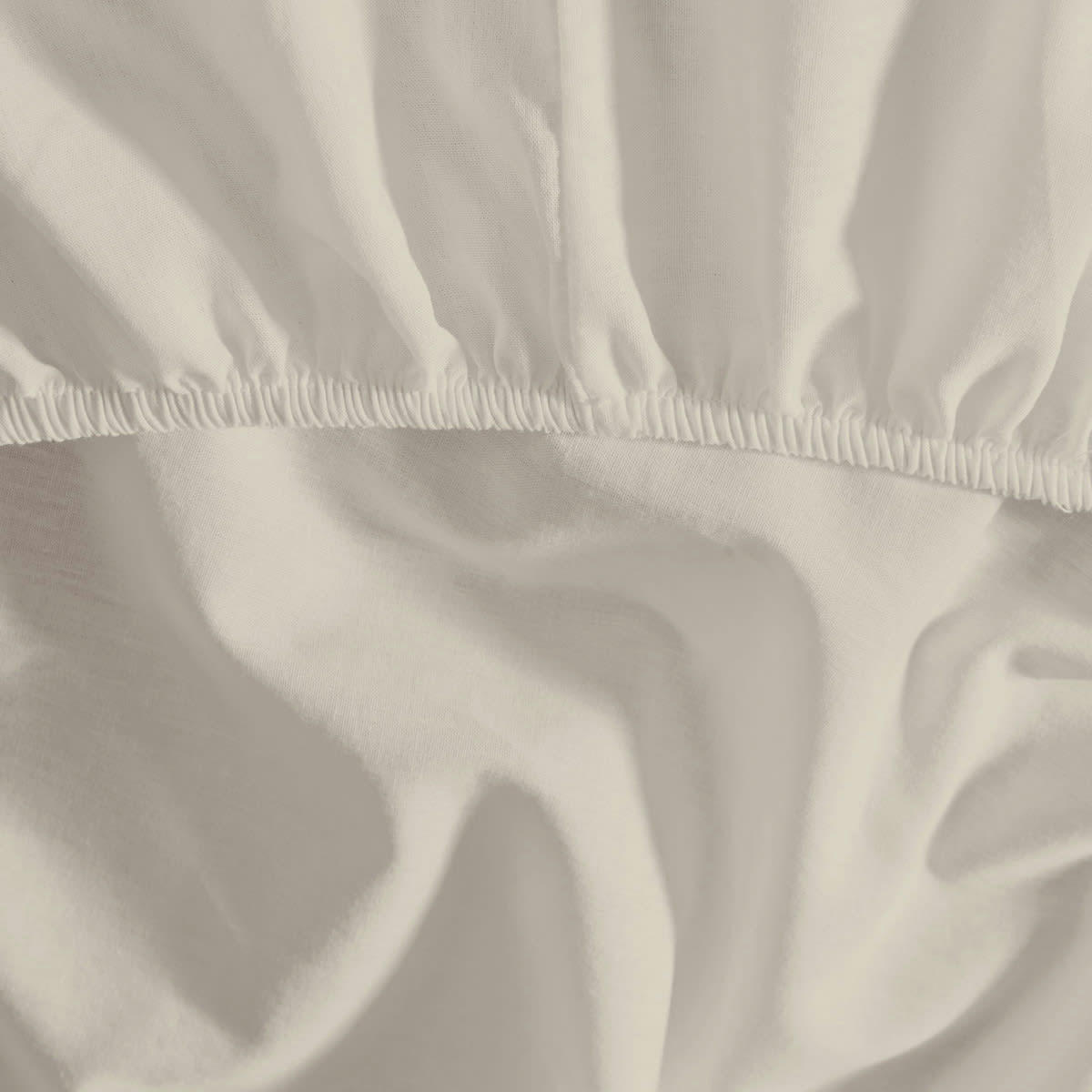 STUDIO - Drap housse en coton bonnet 30cm  ecru 80x200 cm