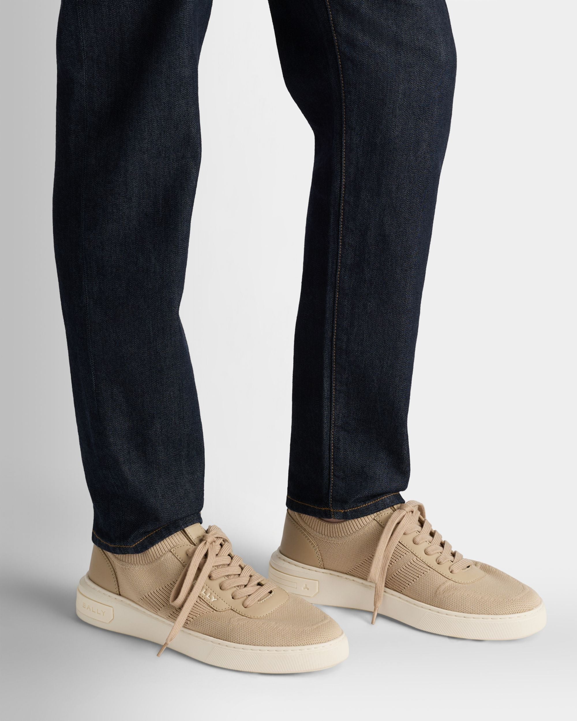 Bally Lift Sneaker aus Gewebe in Light Beige