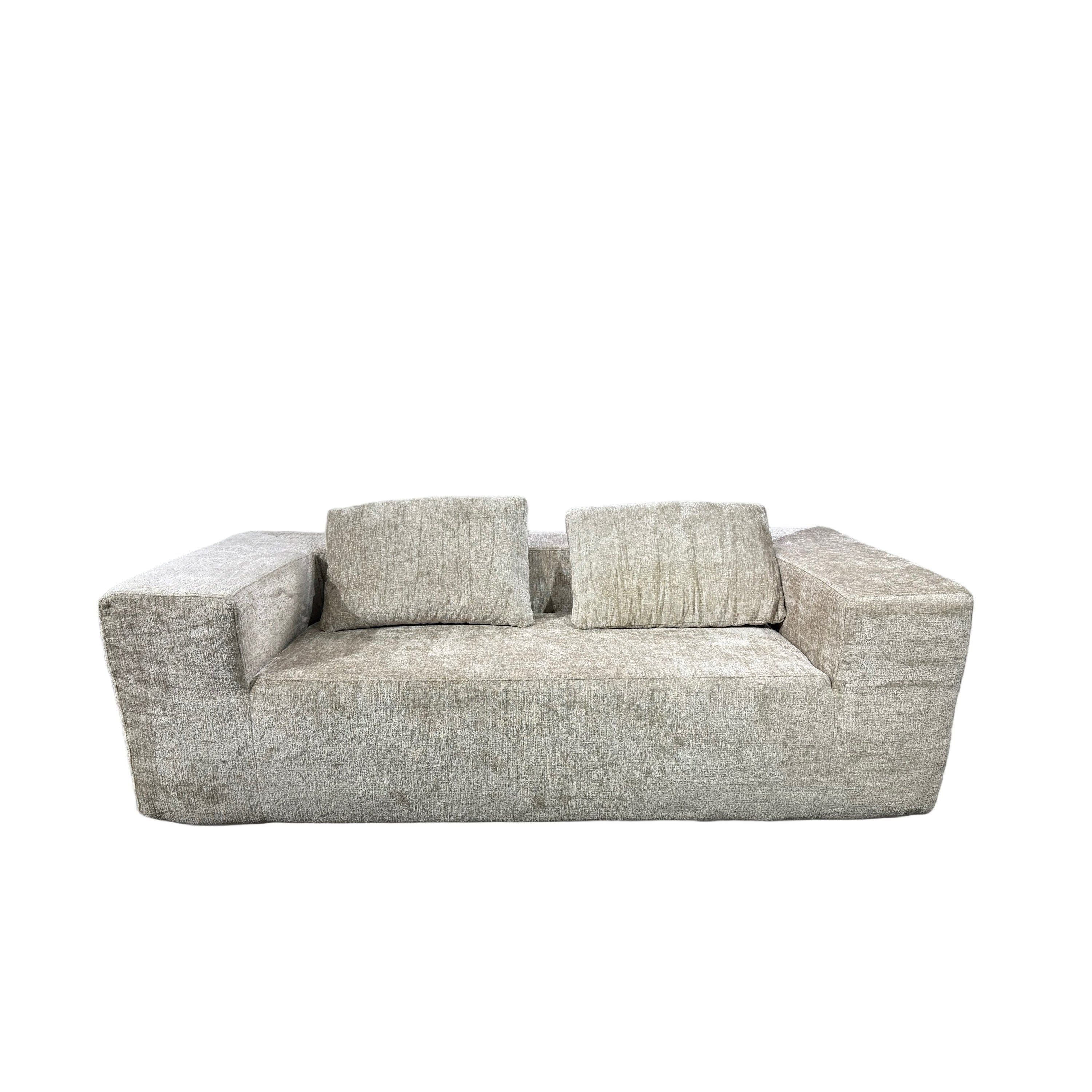 JFY Modular Space Saving 3 Seaters Sofa with Wide Armrests