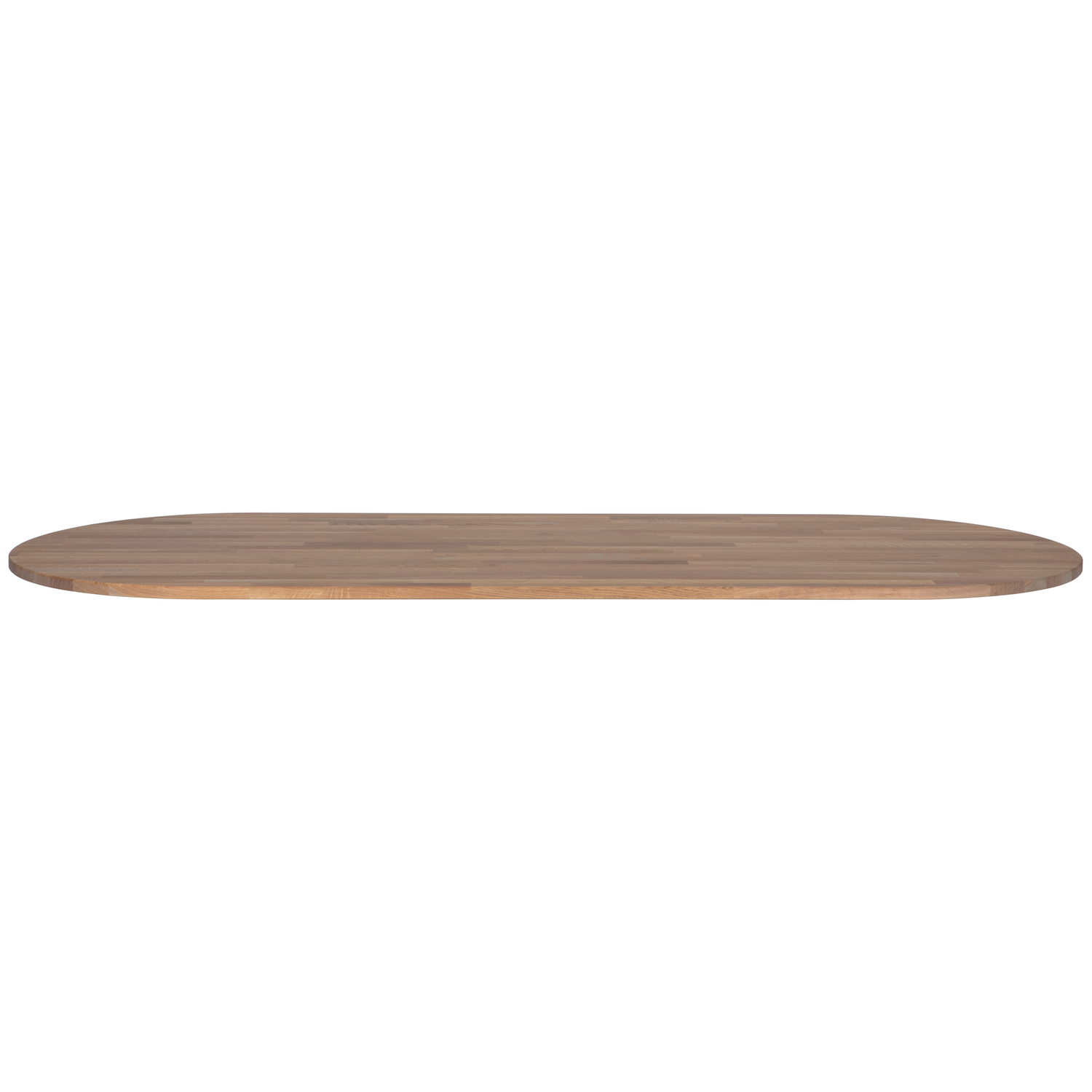 WOOOD tafelblad ovaal Tablo - Eiken - Grijze Olie - 220x2,4x90