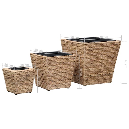 NNEVL Garden Raised Beds 3 pcs Water Hyacinth