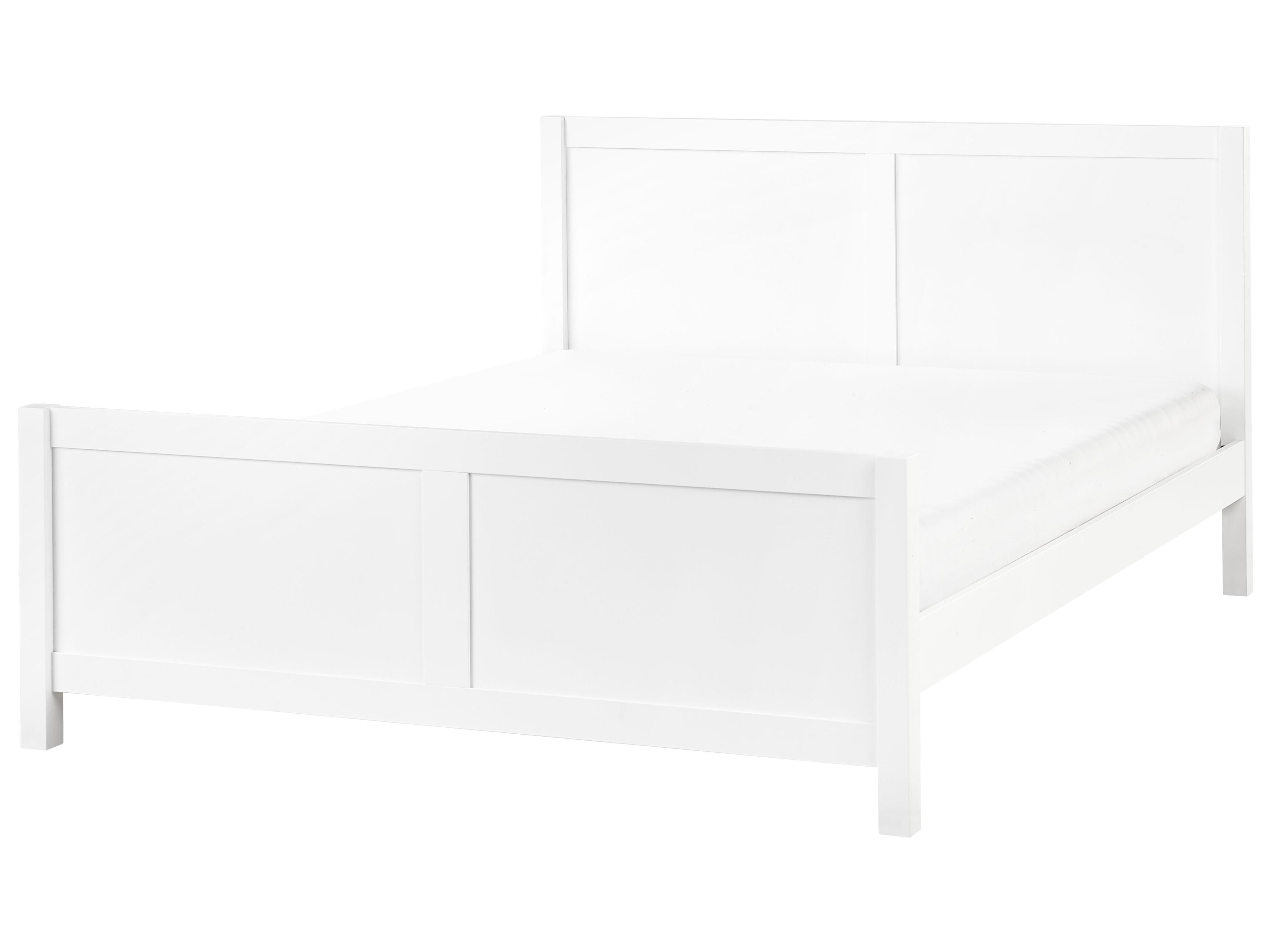 Bed Wood CHAMPAGNAT 140 x 200 cm (EU Double) White
