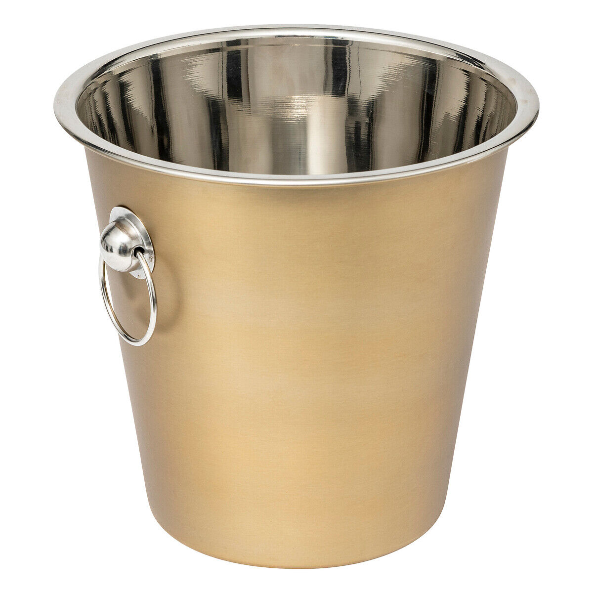 Balde de gelo dourado em inox 21,5cm