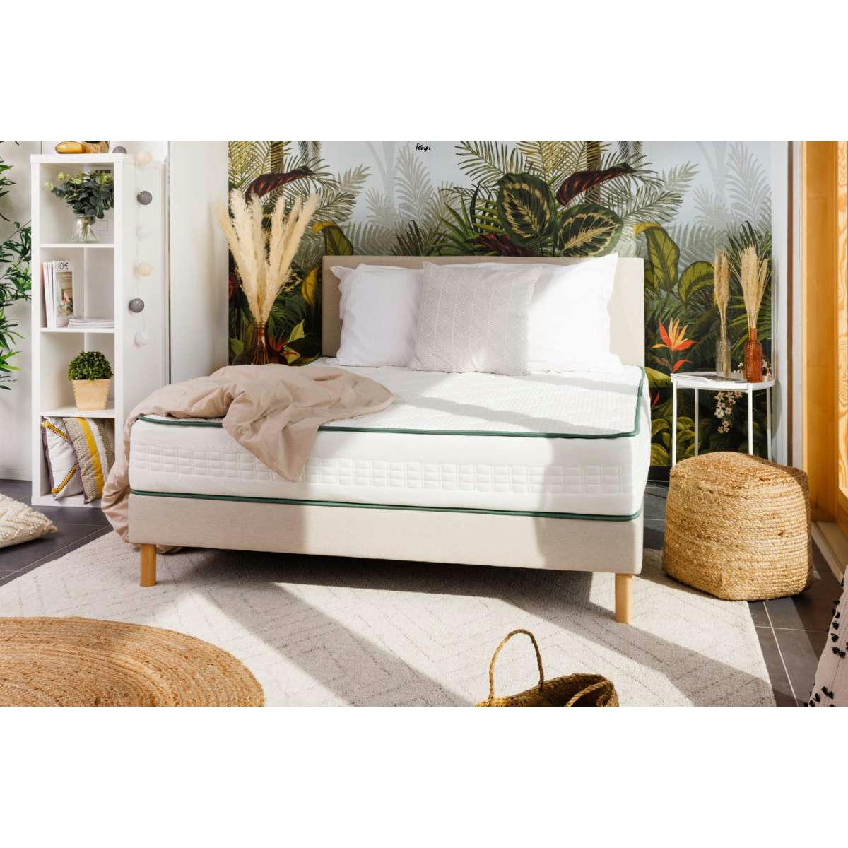 NATURE - Matelas naturel en mousse végétale 160 x 200