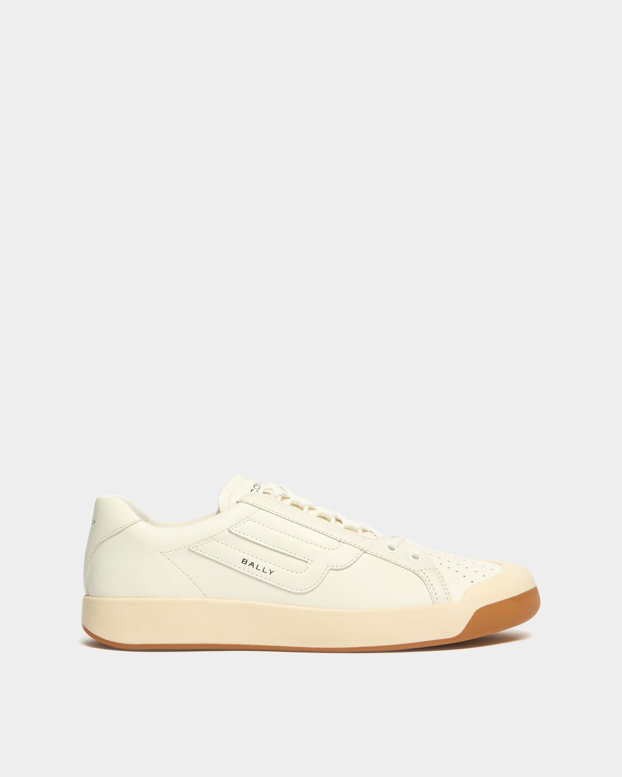 Competition Sneaker aus weißem Leder