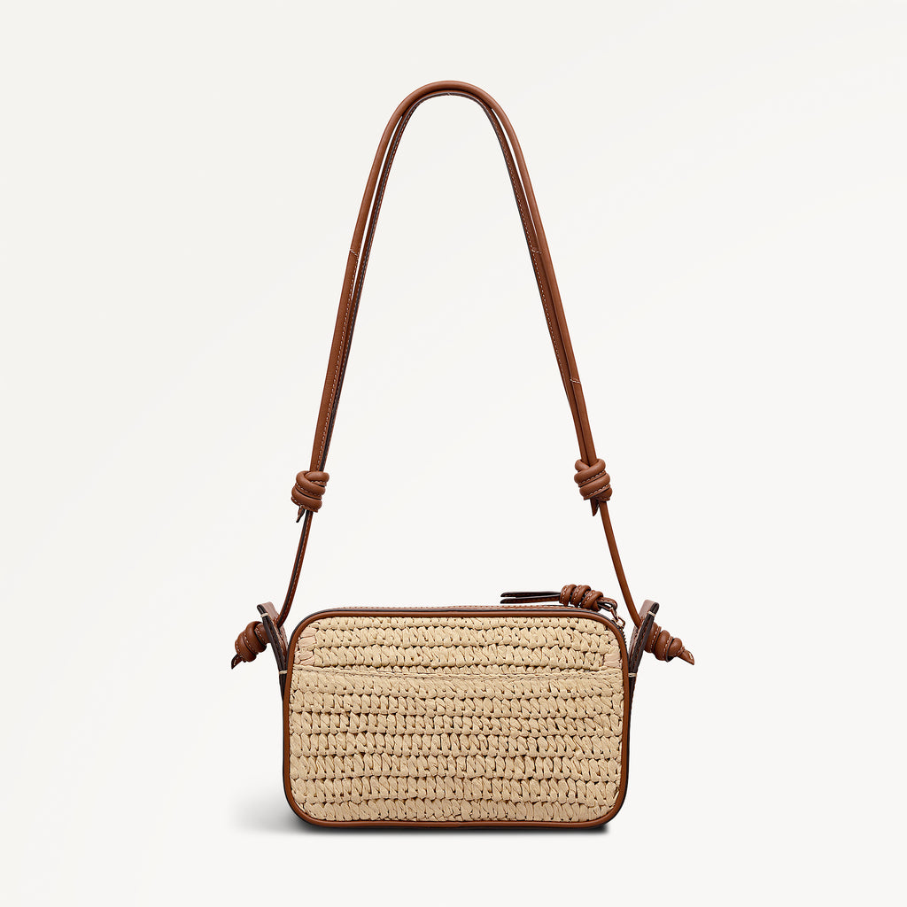 The Camden - Raffia - Small Ziptop Shoulder