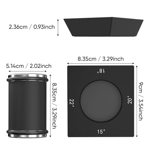 NNEOBA 4-Sided Rolling Knife Sharpener Diamond Sharpening Stone Black