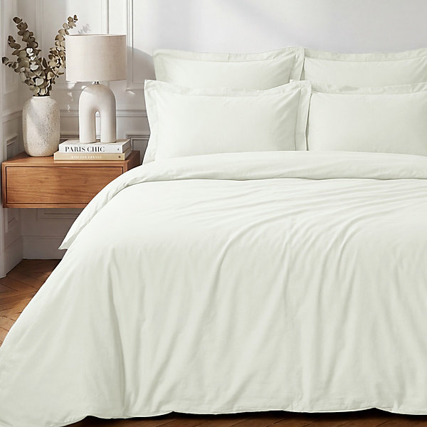 Housse de couette en percale coton Ecru 200x200 cm SOFT PERCALE