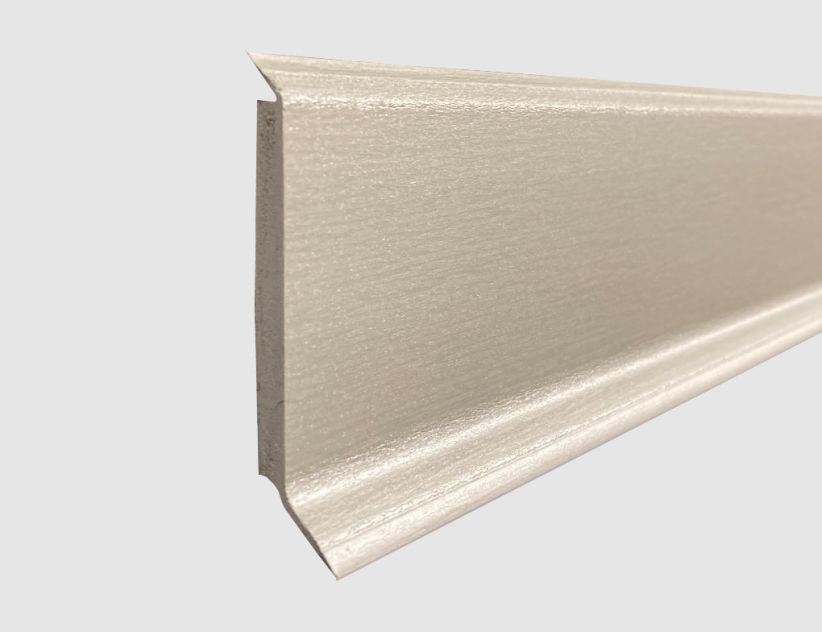 Hartschaum-Sockelleiste Silber