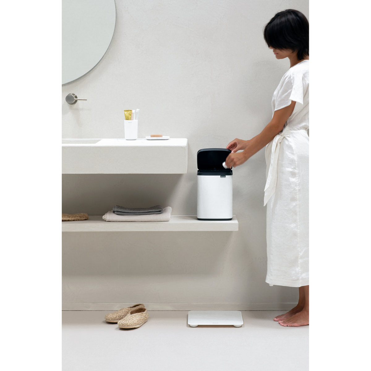 Brabantia Bo Afvalemmer, 4 liter - White