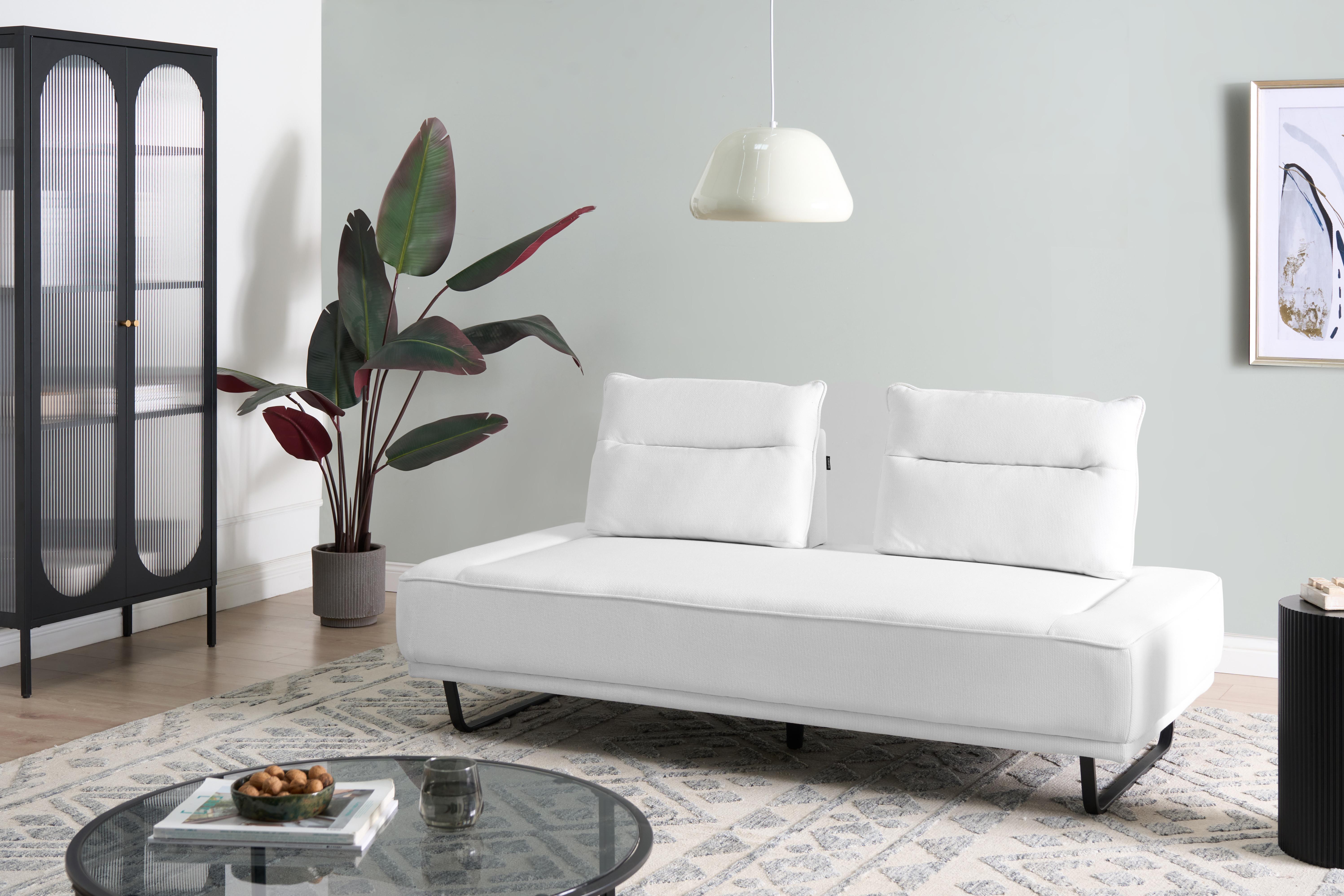 Sofa 3 Seater FAXEN Fabric White