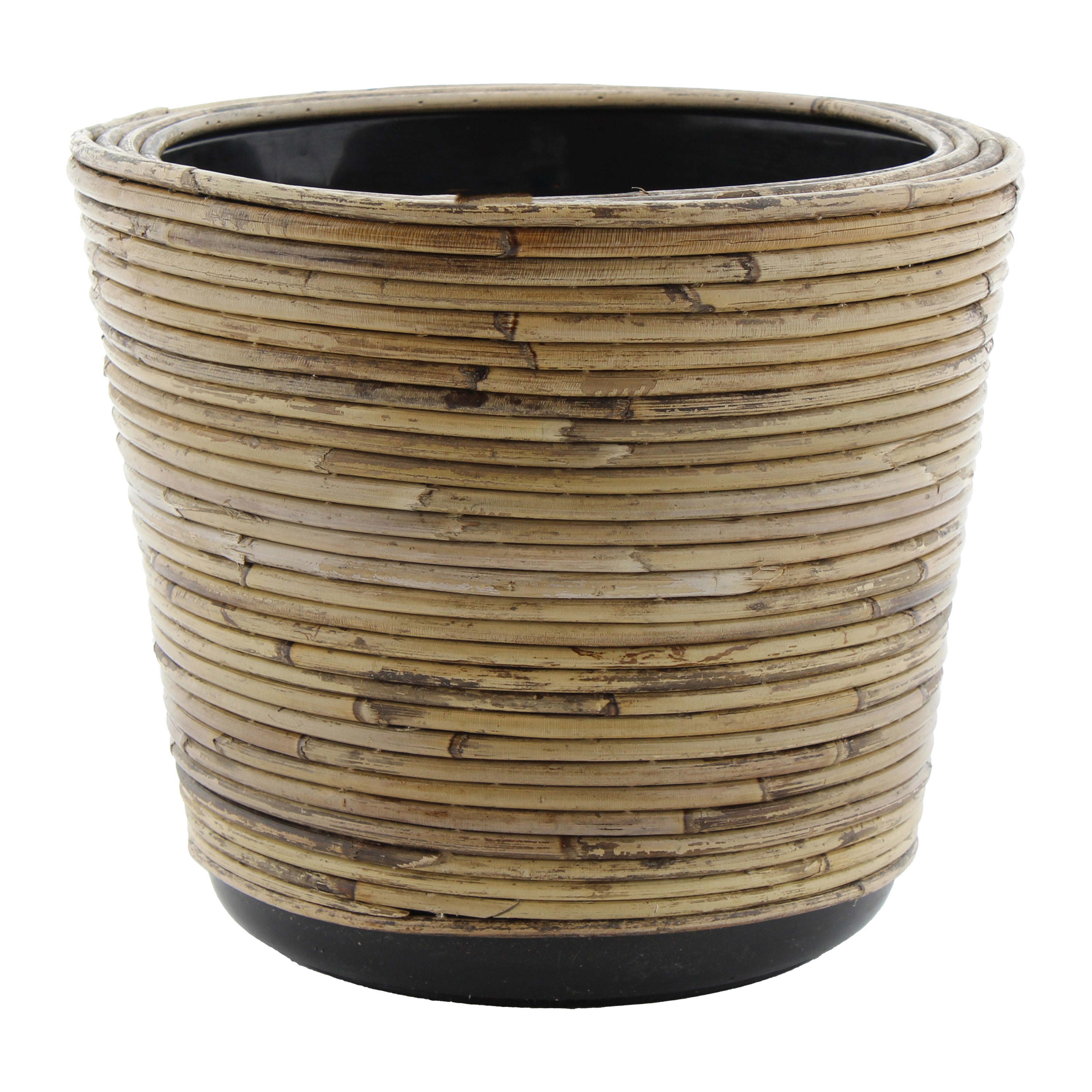 Van der Leeden Stripe Drypot Plantenpot - Grijs