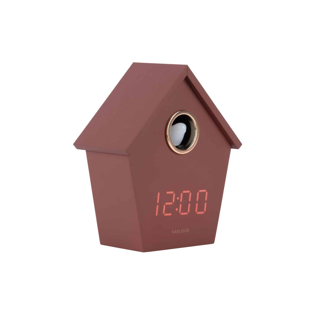 Karlsson wekker Riqueza Cuckoo - rood - 6.8x13x15.3cm