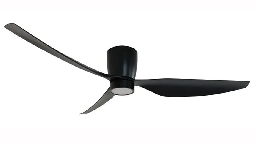 Freelight plafondventilator Arioso - 1 lichts - 127 x 23  cm - zwart