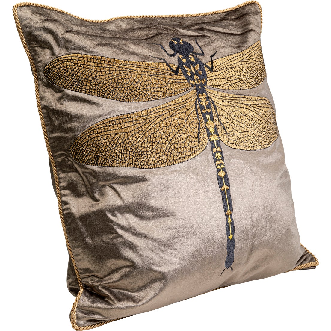 Kare Kussen Glitter Dragonfly Brown 40x40cm
