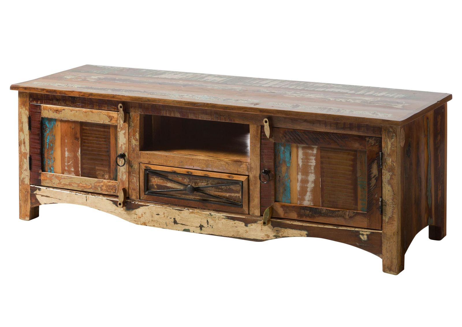 SPIRIT Szafka RTV #135 Drewno z odzysku Lakier 150x50x50 cm