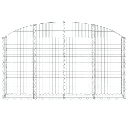 NNEVL Arched Gabion Basket 200x30x100/120 cm Galvanised Iron