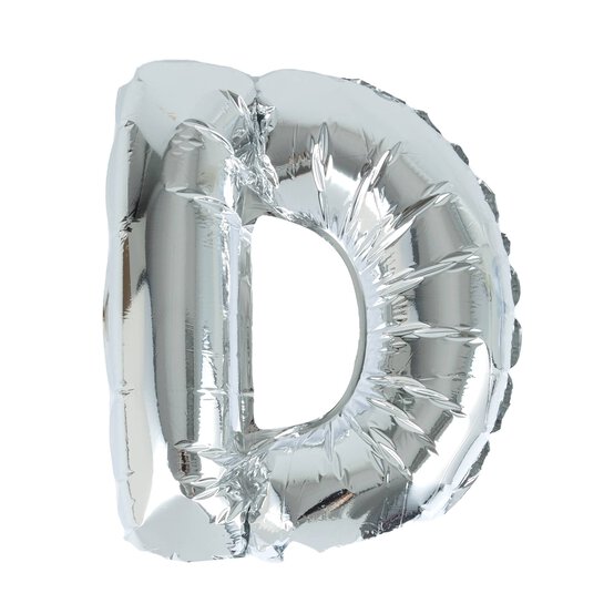Silver Foil Letter D Balloon