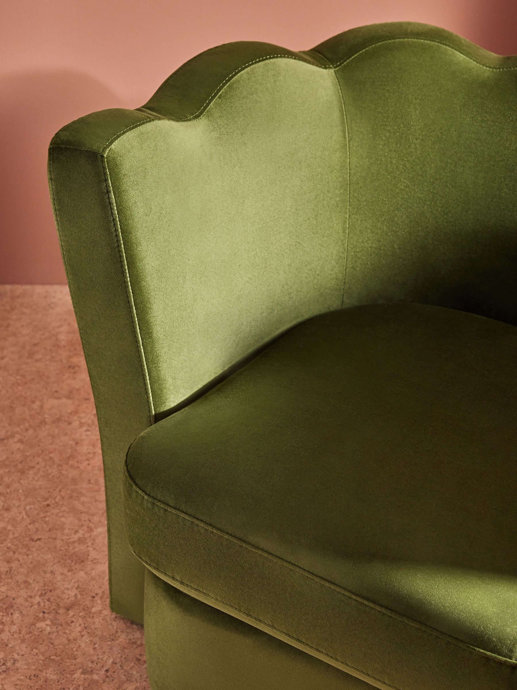 Maya Accent Chair in Pistashio Green Velvet